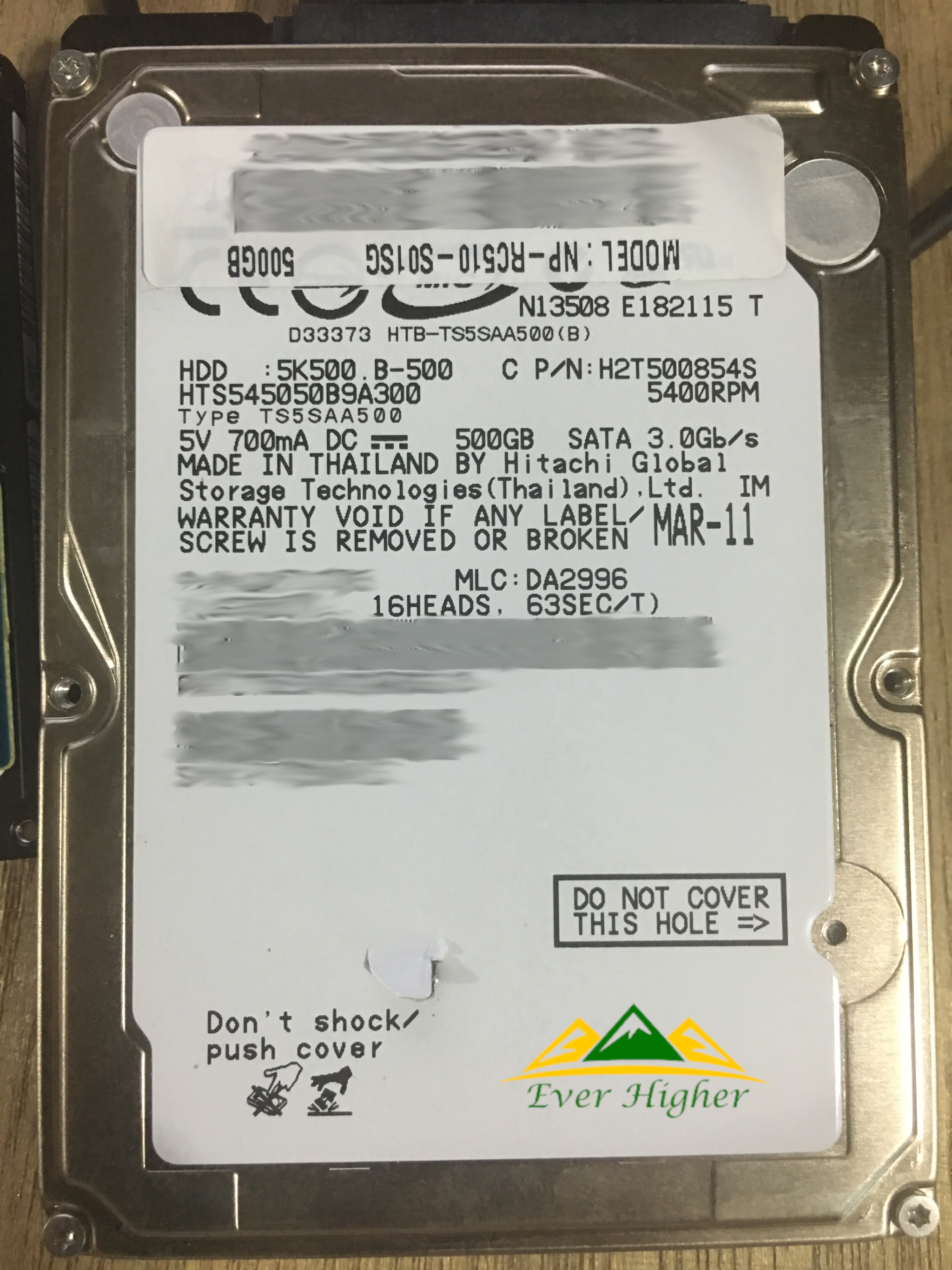 Hitachi 2.5 Hard Disk 2TB Data Recovery Service_Ever Higher