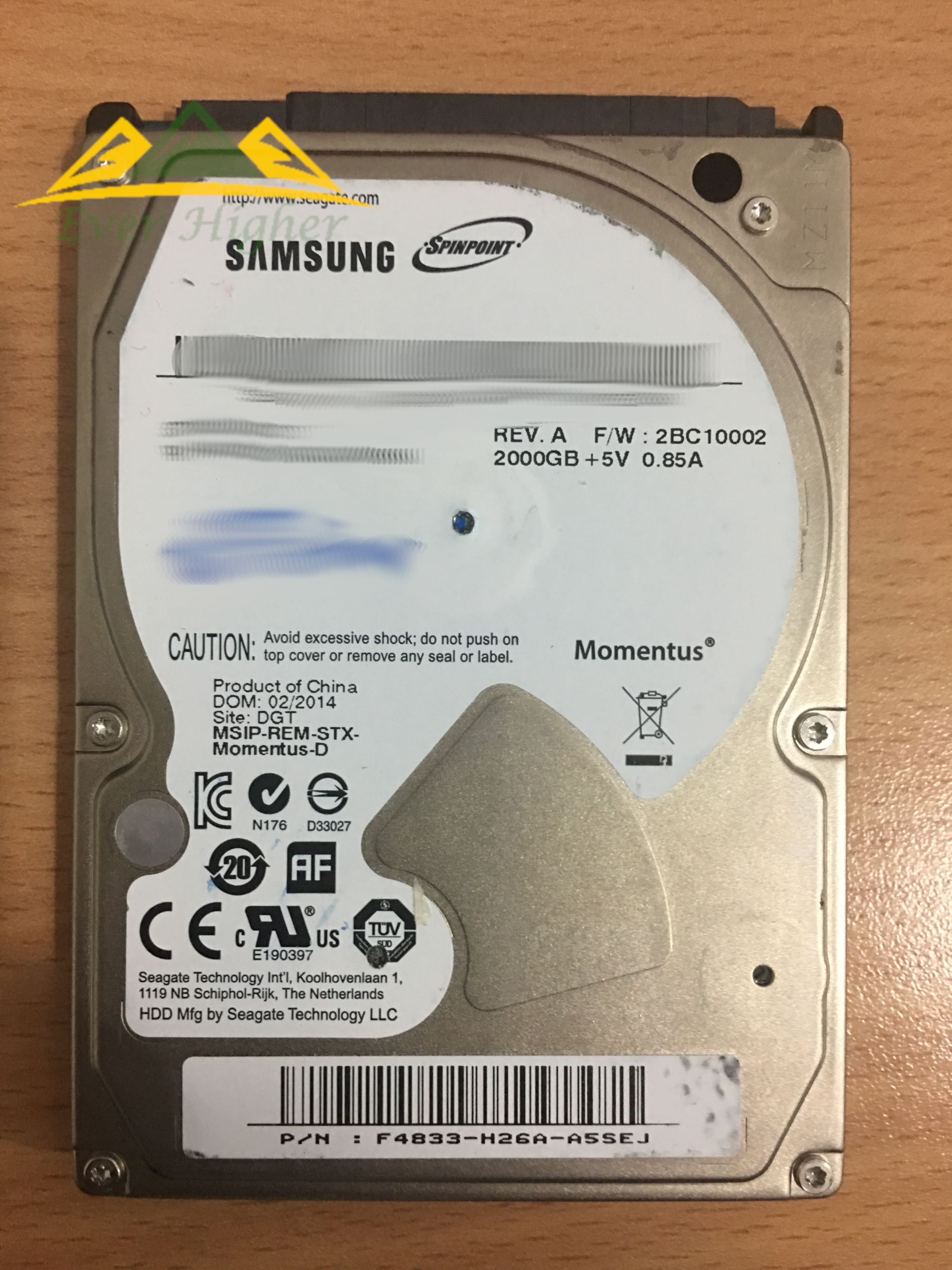 Samsung 2.TB external hard disk data recovery service in Singapore